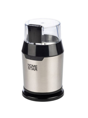 Кофемолка пластик  200 Вт 50 гр чаша нерж сталь импульс черный HS-2036 HomeStar