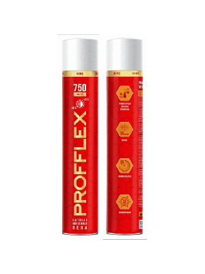 Пена монтажная бытовая 750 Maxi всесезонная 55л 750г 750мл Profflex