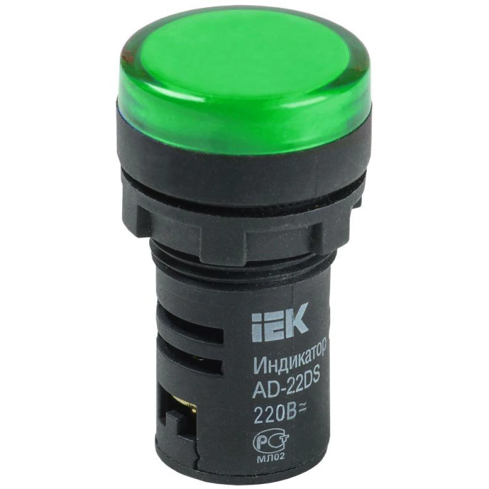 Лампа светосигнальная AD22DS d22мм 24В AC/DC зел. KARAT IEK BLS10-ADDS-024-K06