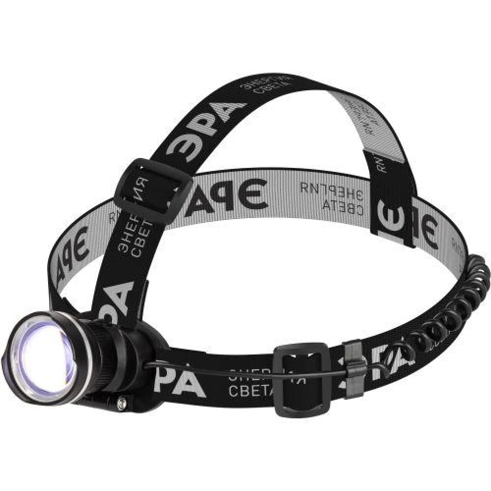 Фонарь аккумуляторный налобный GA-806 CREE 5Вт регулир. фокус литиевый аккум. 2.5А.ч алюм. USB пластик. (кор.) Эра Б0039626