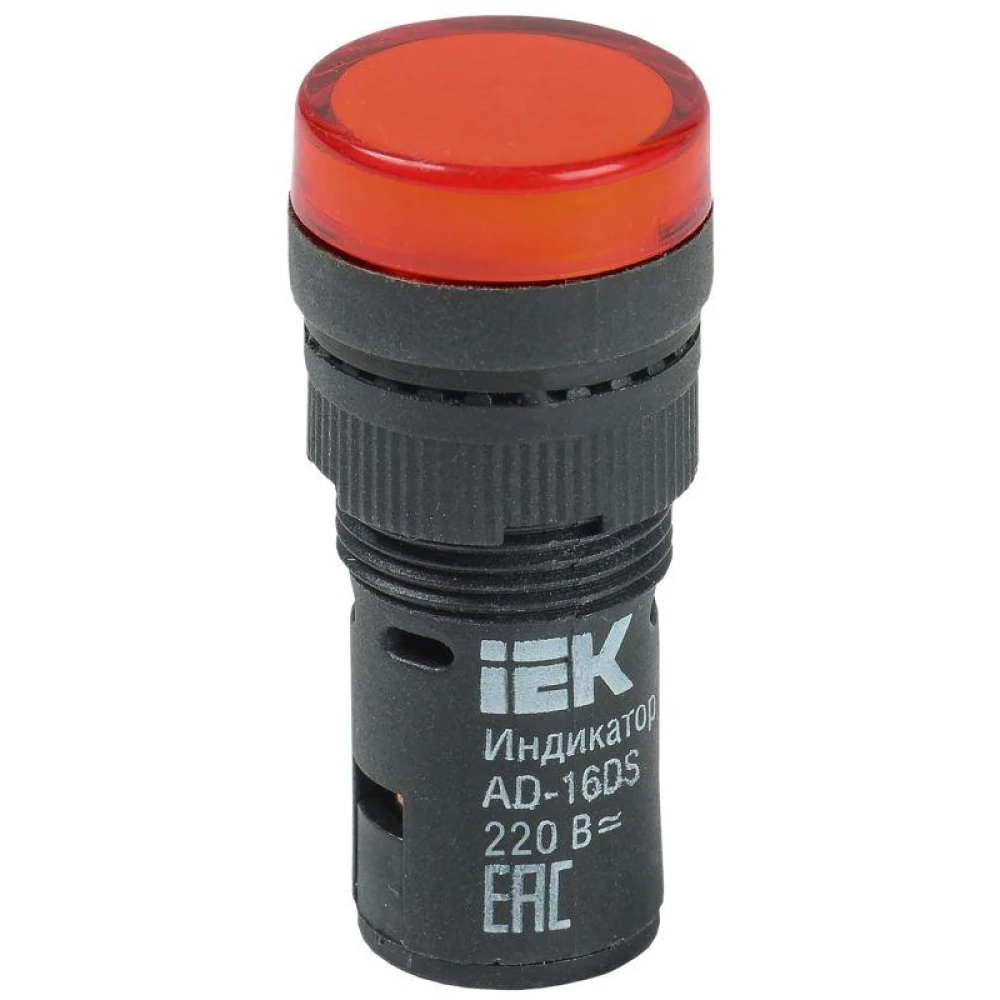 Лампа светосигнальная AD16DS d16мм 230В AC красн. KARAT IEK BLS10-ADDS-230-K04-16