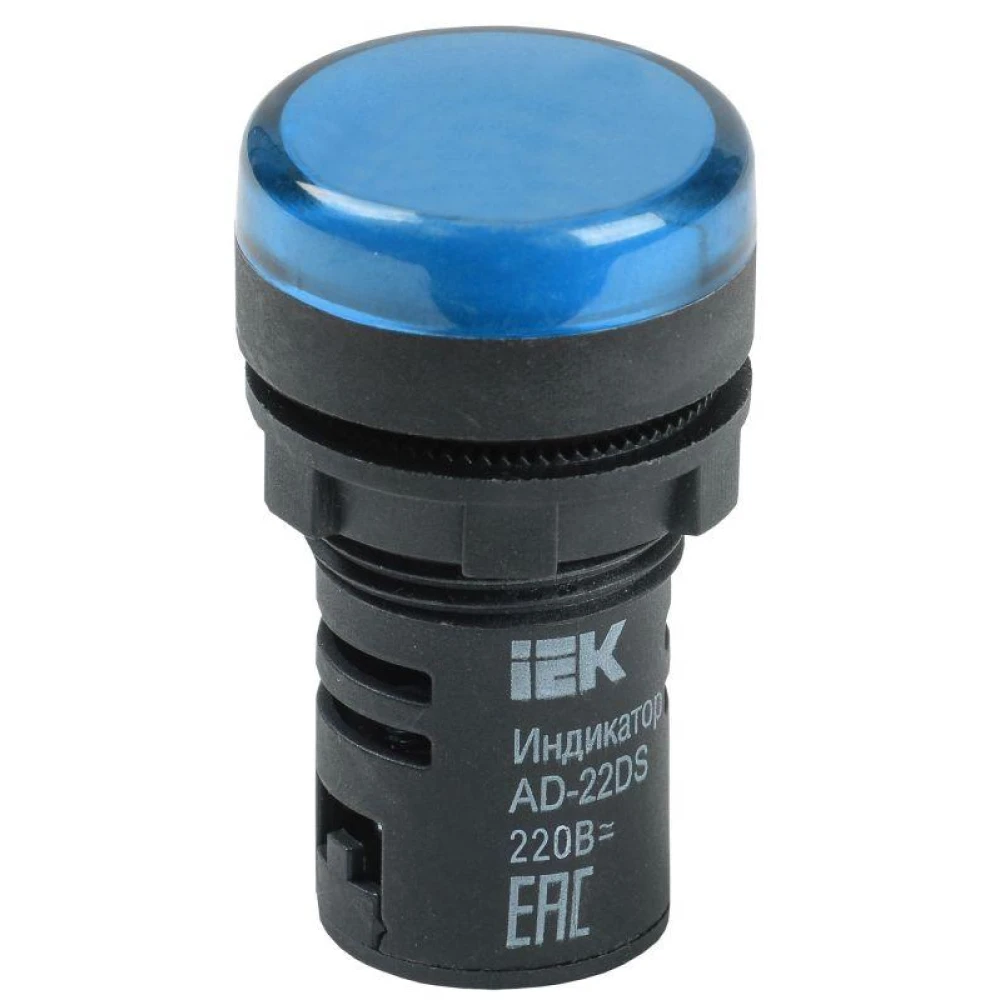 Лампа светосигнальная AD22DS d22мм 230В AC син. KARAT IEK BLS10-ADDS-230-K07