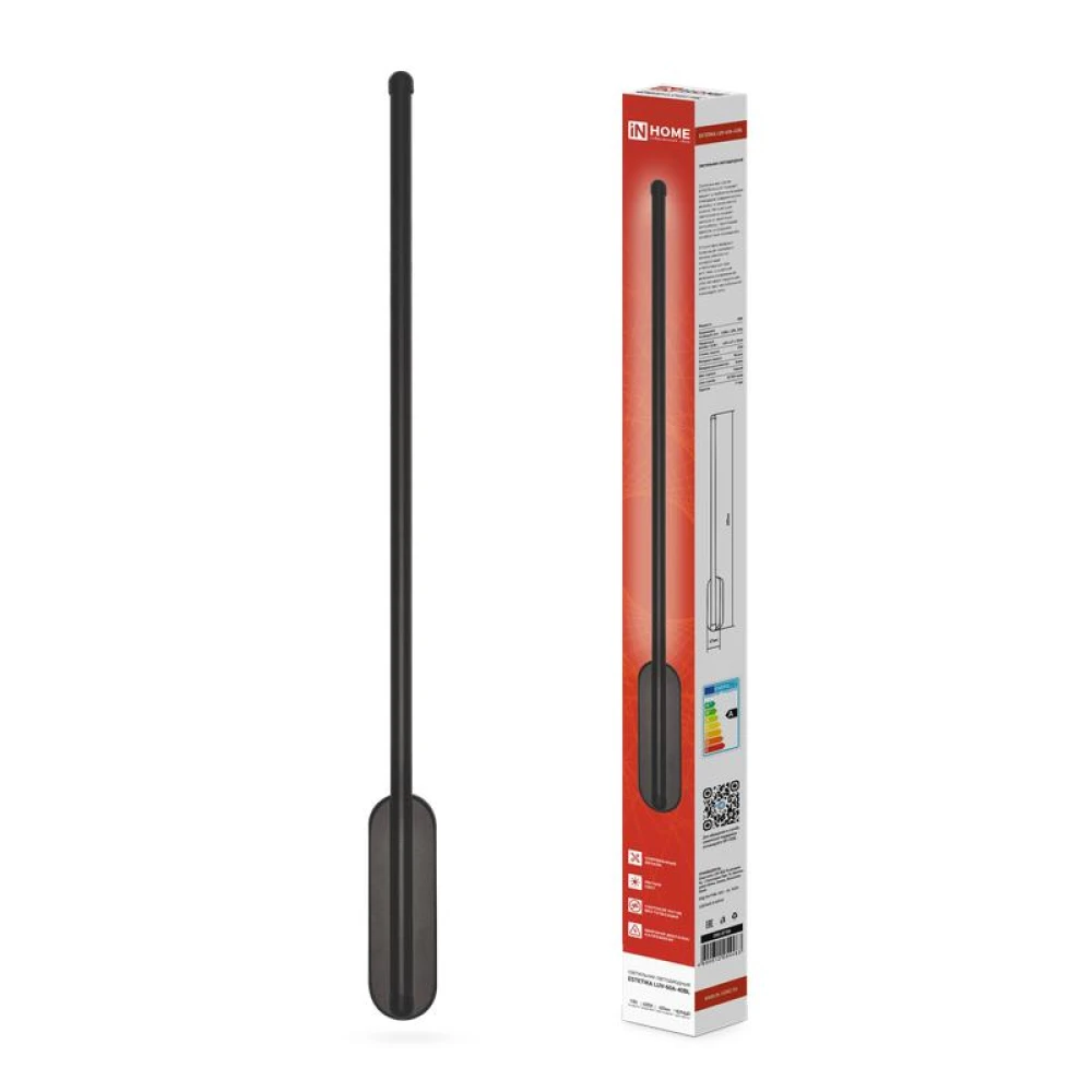 Светильник светодиодный ESTETIKA LUV-60A-40BL 10Вт 4000К 700лм 230В 600х50х25 черн. IN HOME 4690612054483
