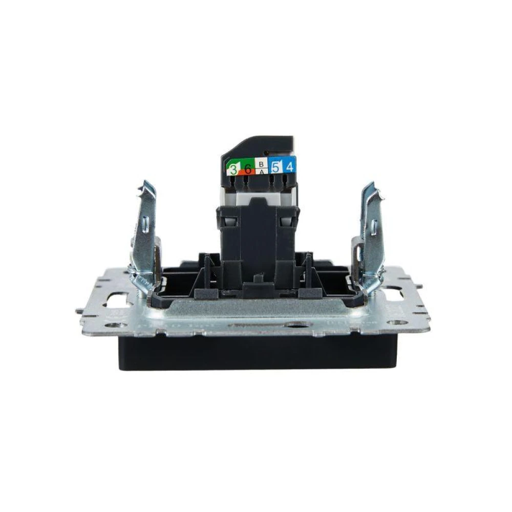 Розетка компьютерная СП RJ45 кат.5E BRITE РК10-БрГ механизм графит IEK BR-K10-1-K53