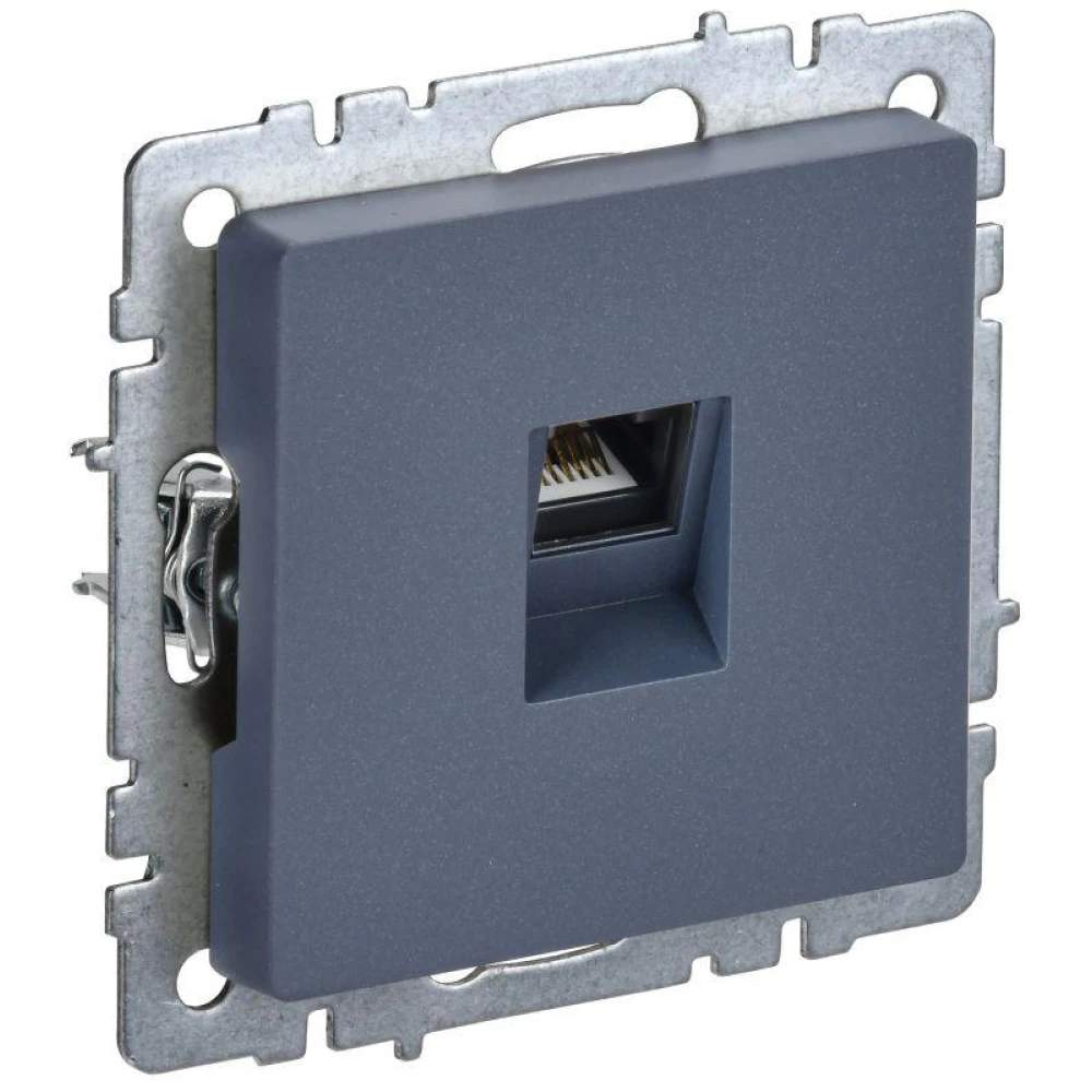 Розетка компьютерная СП RJ45 кат.5E BRITE РК10-БрМ механизм маренго IEK BR-K10-1-K35