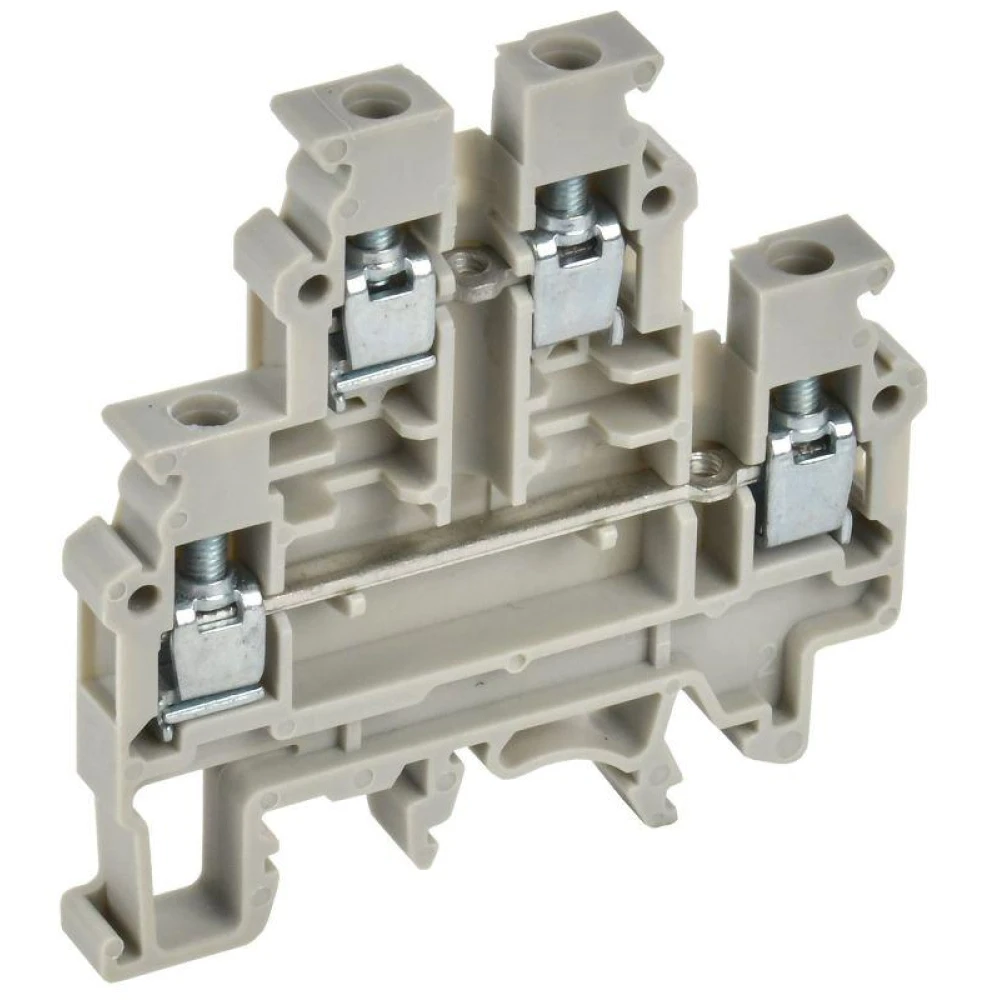 Колодка клеммная CTS-ML ARMAFIX 2 ур. 4кв.мм сер. IEK YCT13-00-2-K03-004