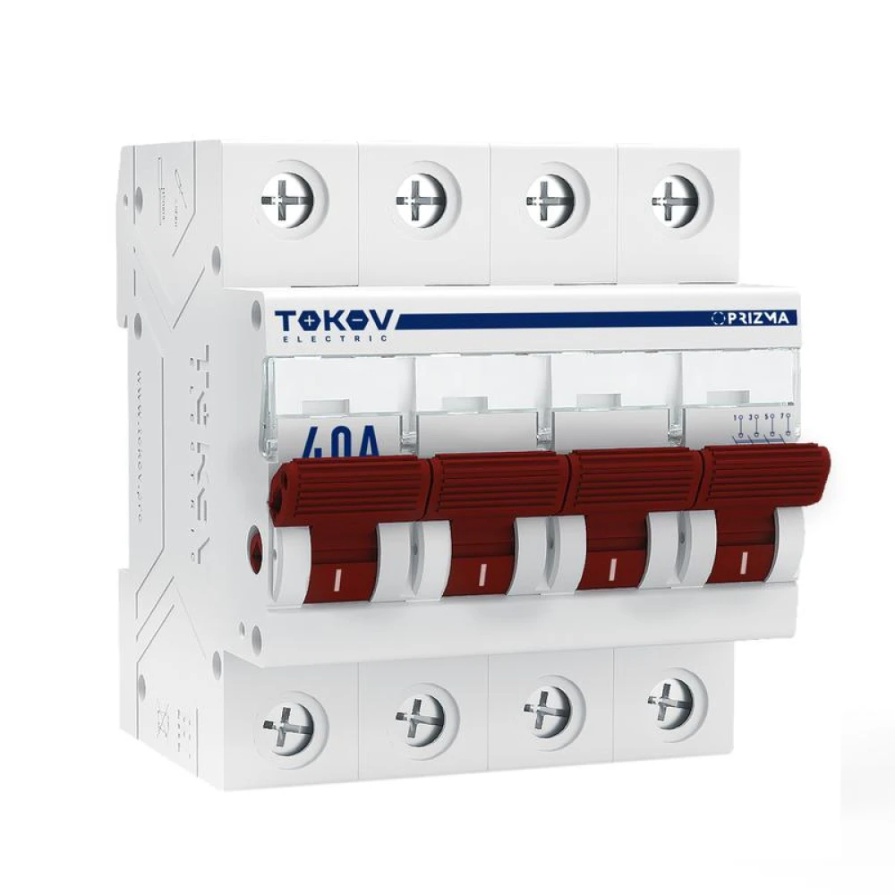 Выключатель нагрузки модульный 4п 40А PRIZMA TOKOV Electric TKE-PZ60-MDSI-4-40