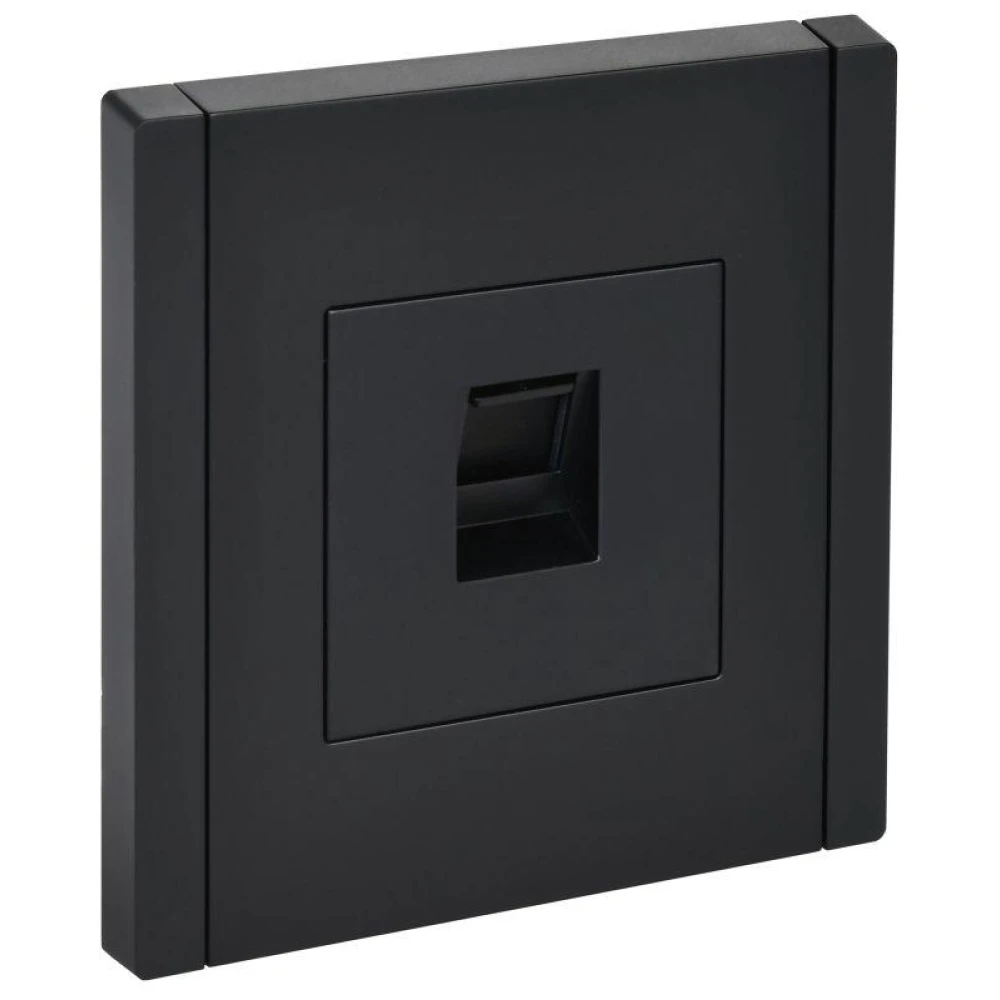 Розетка компьютерная RJ45 кат.5E FORTE&PIANO FP132 черн. IEK FP-K10-1-K02
