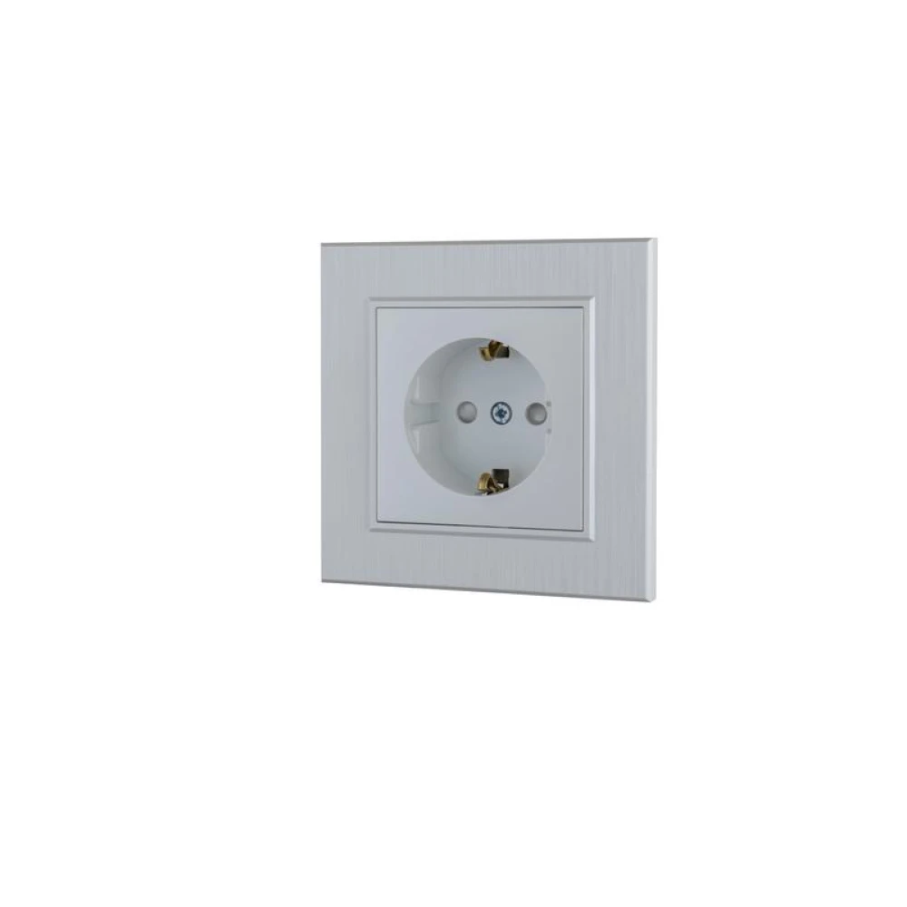 Розетка 1-м Karea LINE STAR с заземл. жемчуж. Makel 86100028
