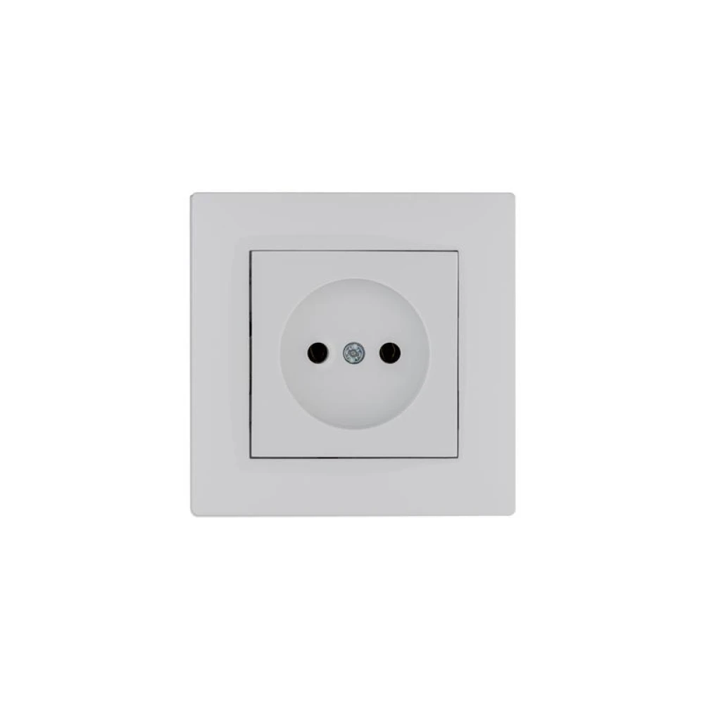 Розетка 1-м Karea RIZZ без заземл. бел. Makel 88001022