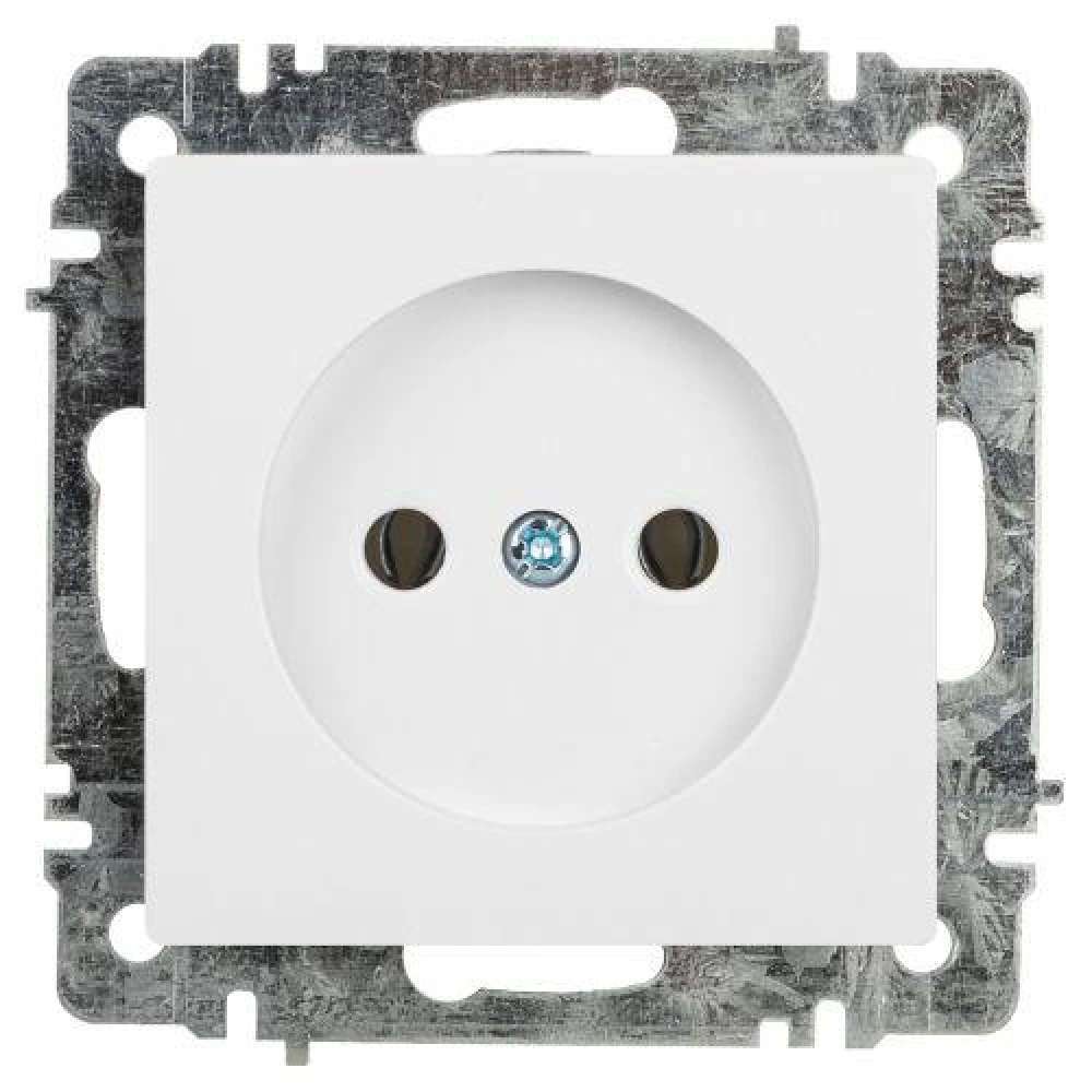 Розетка 1-м СП Accent 6-201-01 16А IP20 250В 2Р AL/CU бел. Intro Б0063653