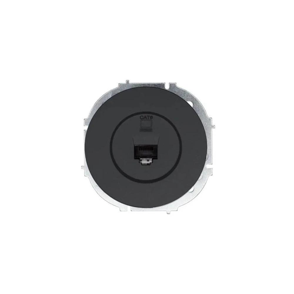 Розетка компьютерная СП OSEN RJ45 кат.6 механизм черн. бархат LEZARD 743-4288-140