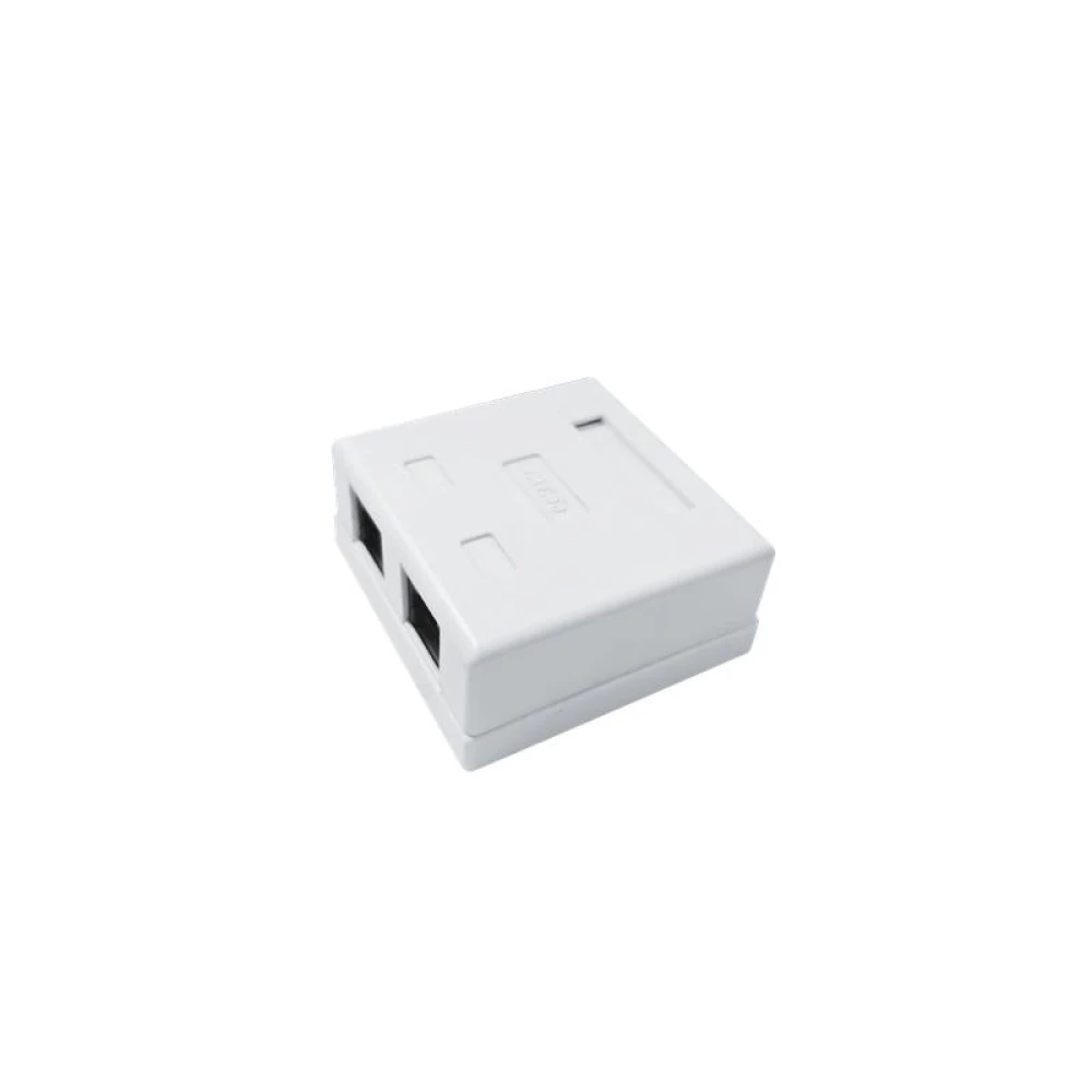 Розетка компьютерная 8P8C (RJ45) UTP кат.5E 2 порта TOKOV ELECTRIC TKE-SMB-8P8C-2P-UTP