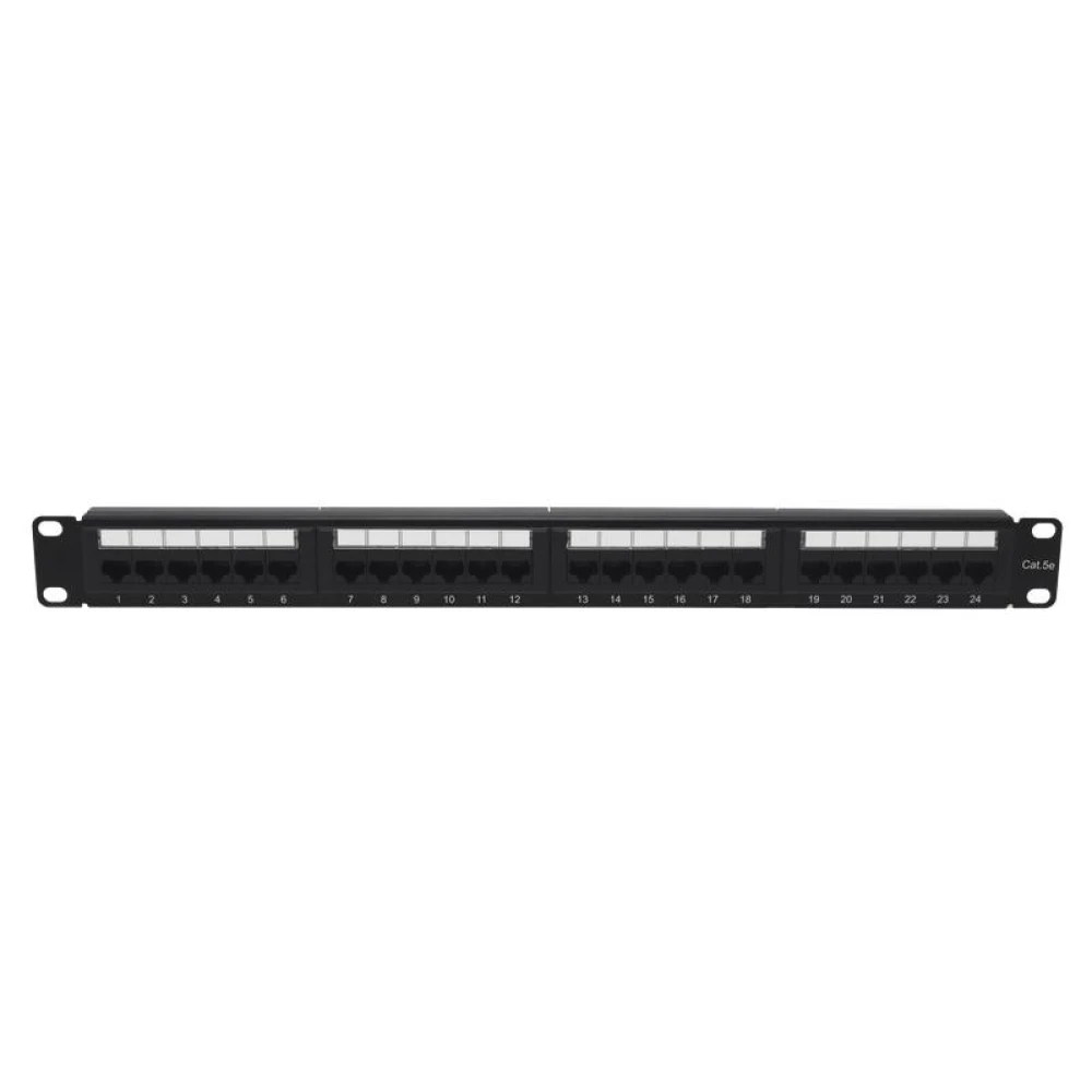 Патч-панель 19 1U кат.5E неэкранир. 24 порта RJ45 Dual IDC с задним кабельным организатором TOKOV ELECTRIC TKE-PP-5E-1U-24P-UTP-CO
