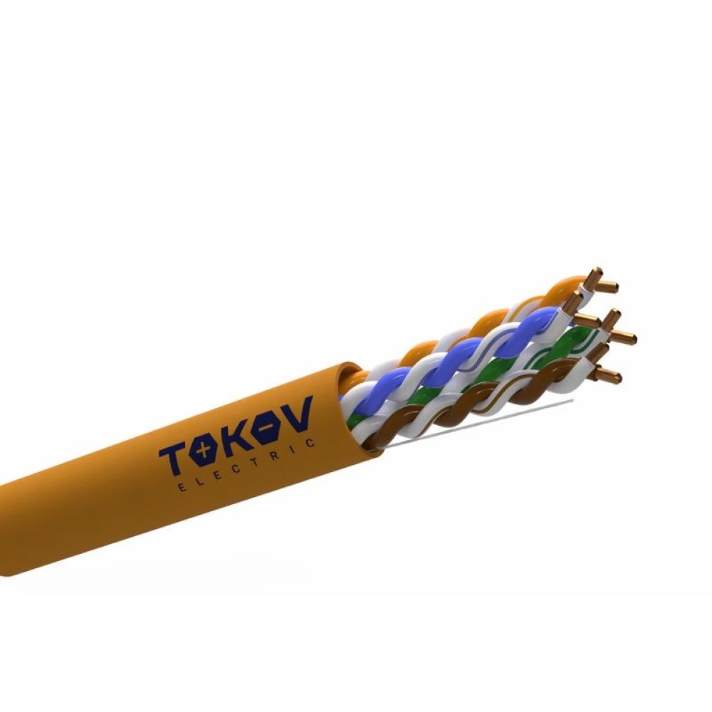 Кабель витая пара U/UTP 4х2х24AWG(0.48мм) кат.5E LSZH Fluke tested (м) TOKOV ELECTRIC TKE-C10-U/UTP-42-5E-305-LSZH