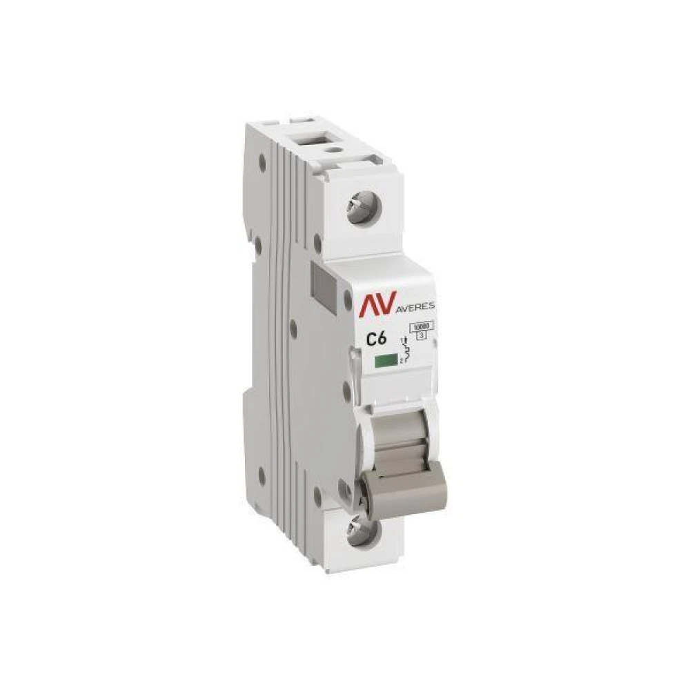 Выключатель автоматический модульный 1п C 6А 10кА AV-10 AVERES EKF mcb10-1-06C-av