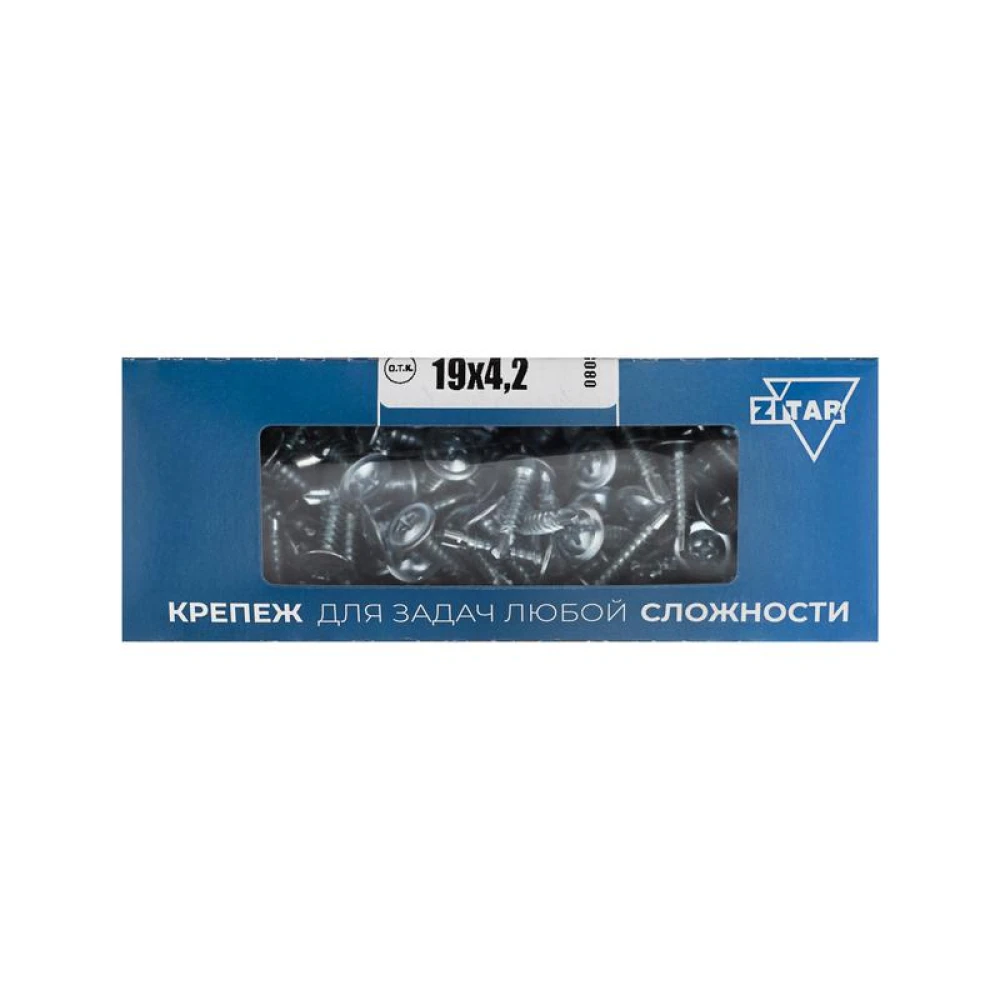 Саморез для тонкого метал. листа со сверлом 4.2х19 (коробка) (уп.200шт) Tech-Krep PRO/Zitar 102150