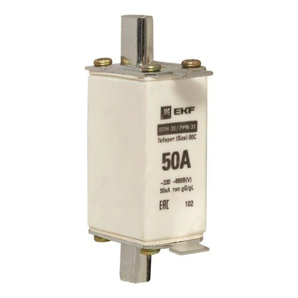 Вставка плавкая ППН-33 100/50А 50кА габарит 00C PROxima EKF fus-33/100/50