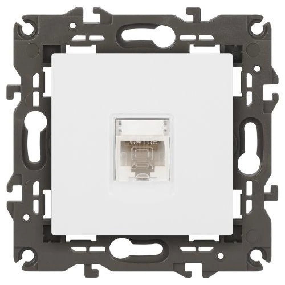 Розетка компьютерная Elegance 14-3107-01М RJ45 матов. бел. Эра Б0065763