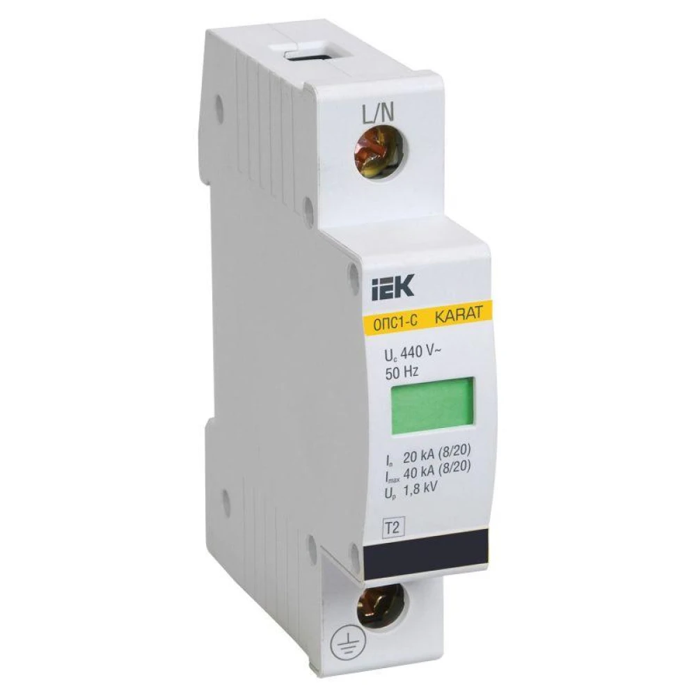Ограничитель перенапряжения ОПС1-C 1P KARAT IEK MOP20-1-C