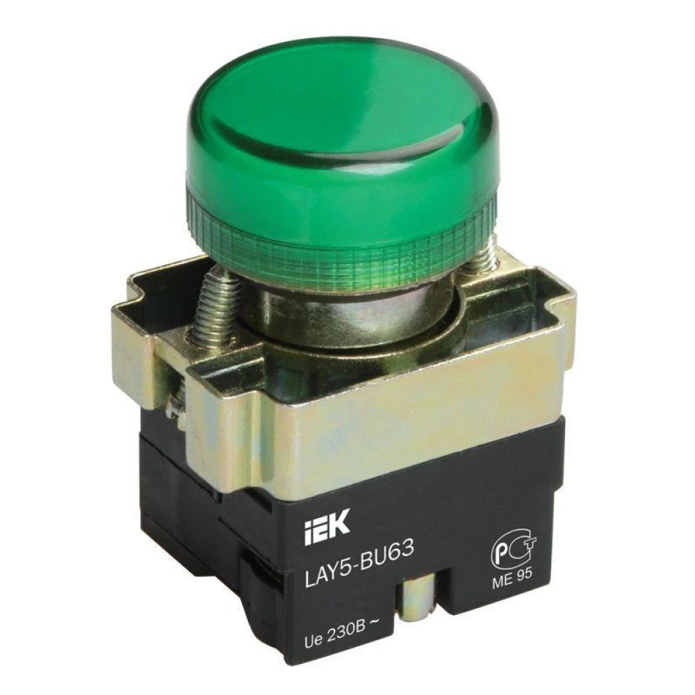 Индикатор светосигнальный LAY5-BU63 d22мм 230В зел. KARAT IEK BLS50-BU-K06