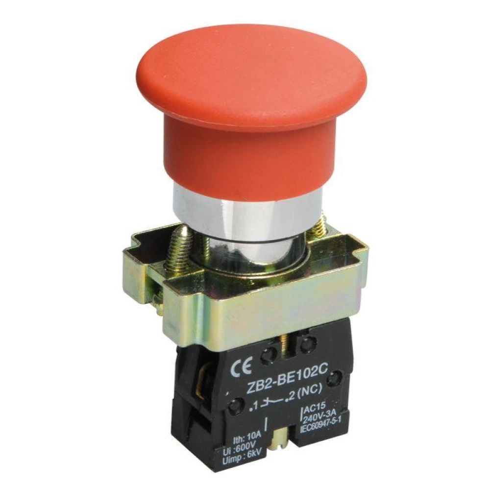 Кнопка управления "Грибок" LAY5-BC42 1НЗ красн. KARAT IEK BBG71-BC-K04
