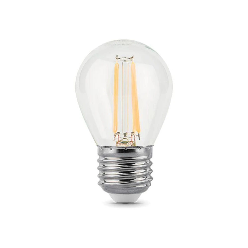 Лампа светодиодная филаментная Black Filament 11Вт P45 шар 4100К нейтр. бел. E27 830лм GAUSS 105802211