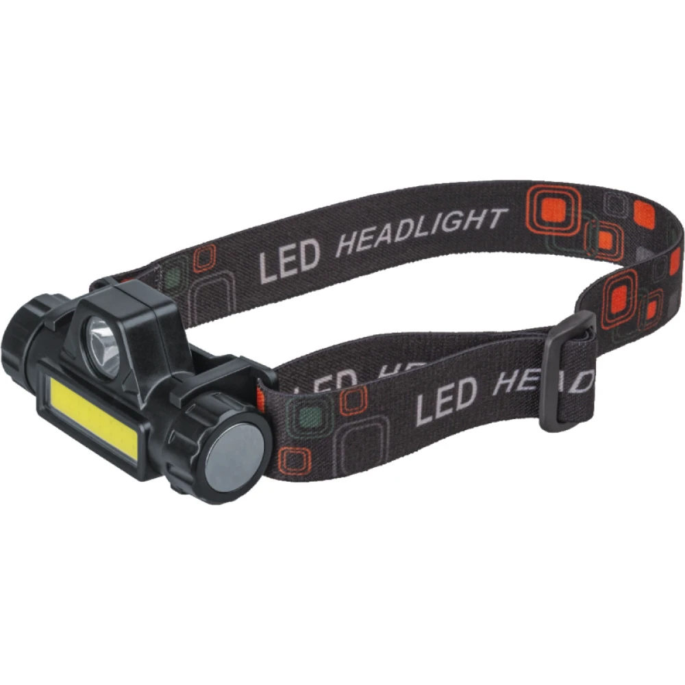 Фонарь аккумуляторный налобный 14 661 NPT-H25-ACCU 1CREE LED 5Вт + 1COB LED 3Вт аккум. Li-ion 1.2А.ч NAVIGATOR 14661