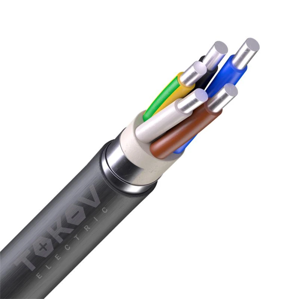 Кабель TOKOV ELECTRIC АВБШв 5х4 ОК (N) 0.66кВ (м) 00-00036319
