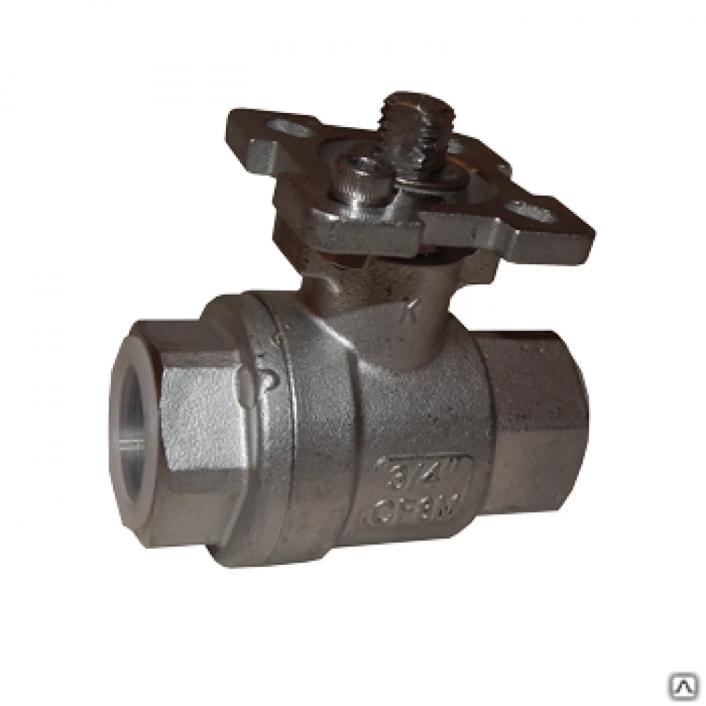 Кран шаровой полнопроходной двухсоставной 2" с площадкой ISO5211, нерж. ст. 316 PN250 ШК-ПГС250316(MV29)-PBT075