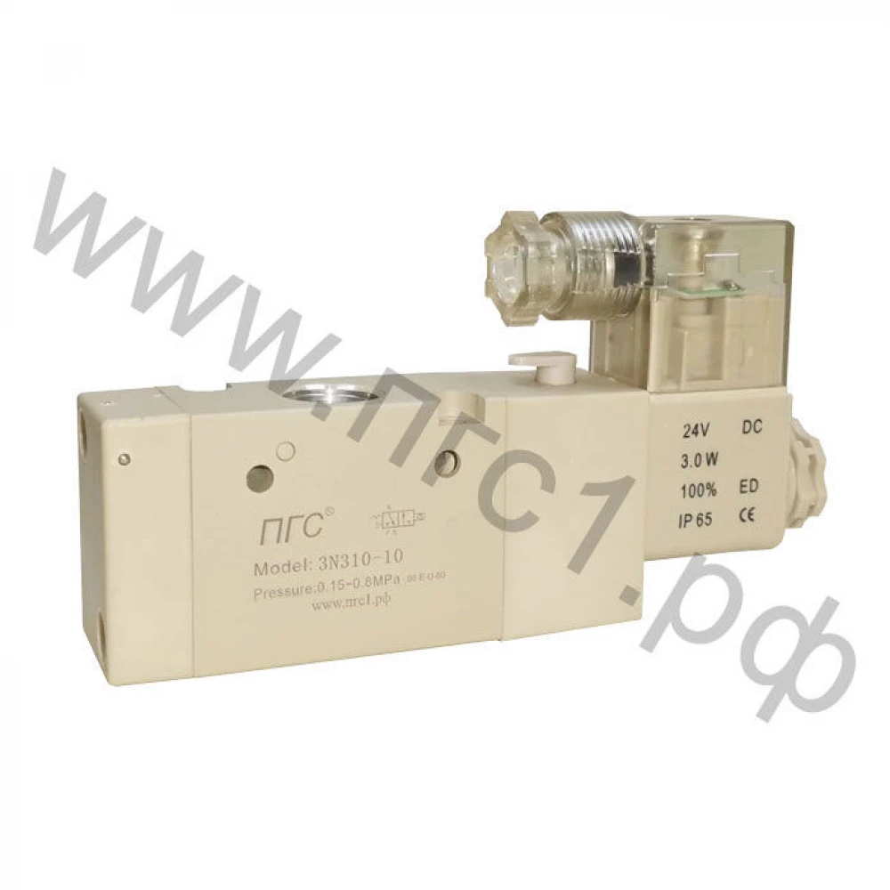 Пневмораспределитель 4N310-10 AC110V 5/2 с односторонним ЭМУ