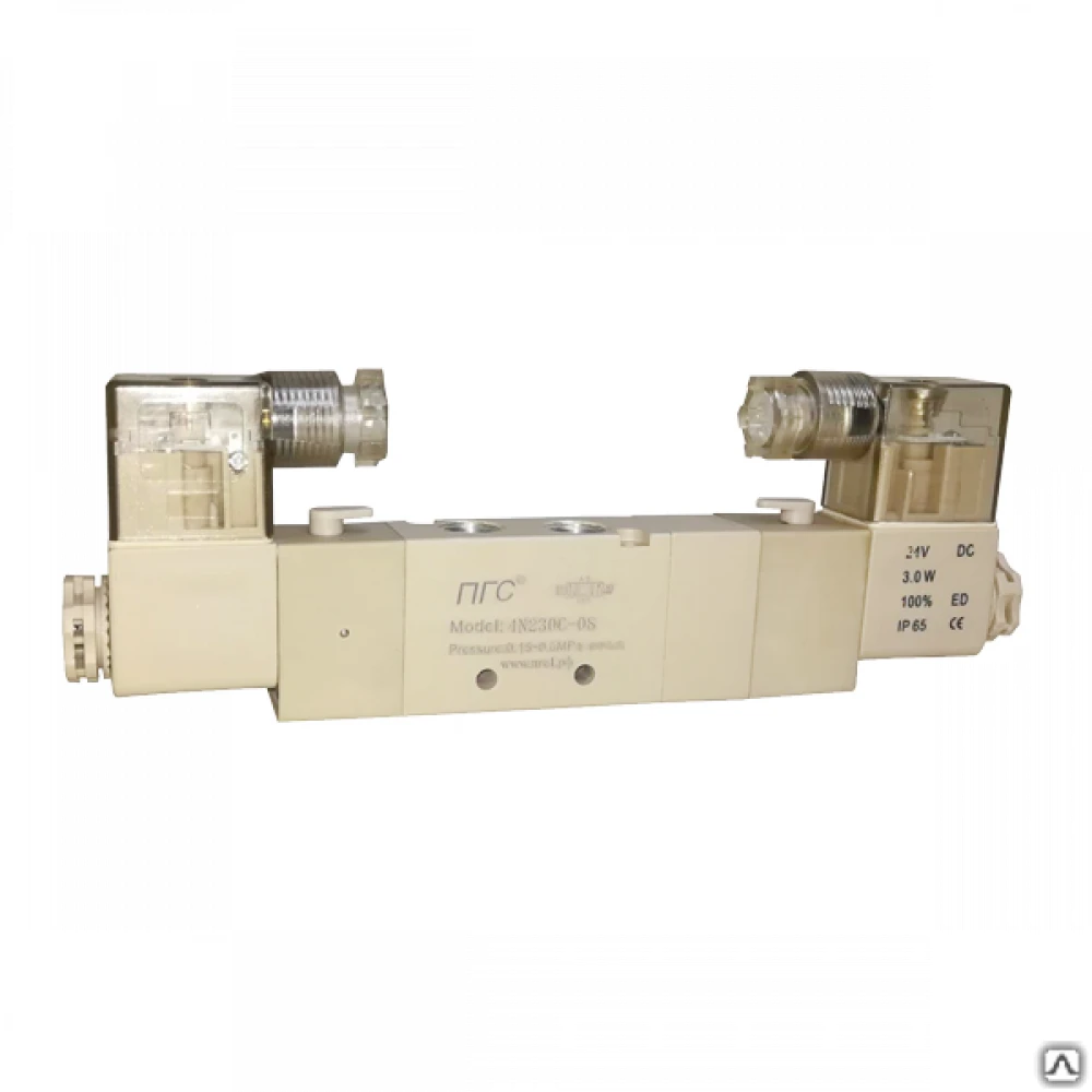 Пневмораспределитель с закрытым центром 4N230C-08 AC110V 5/3