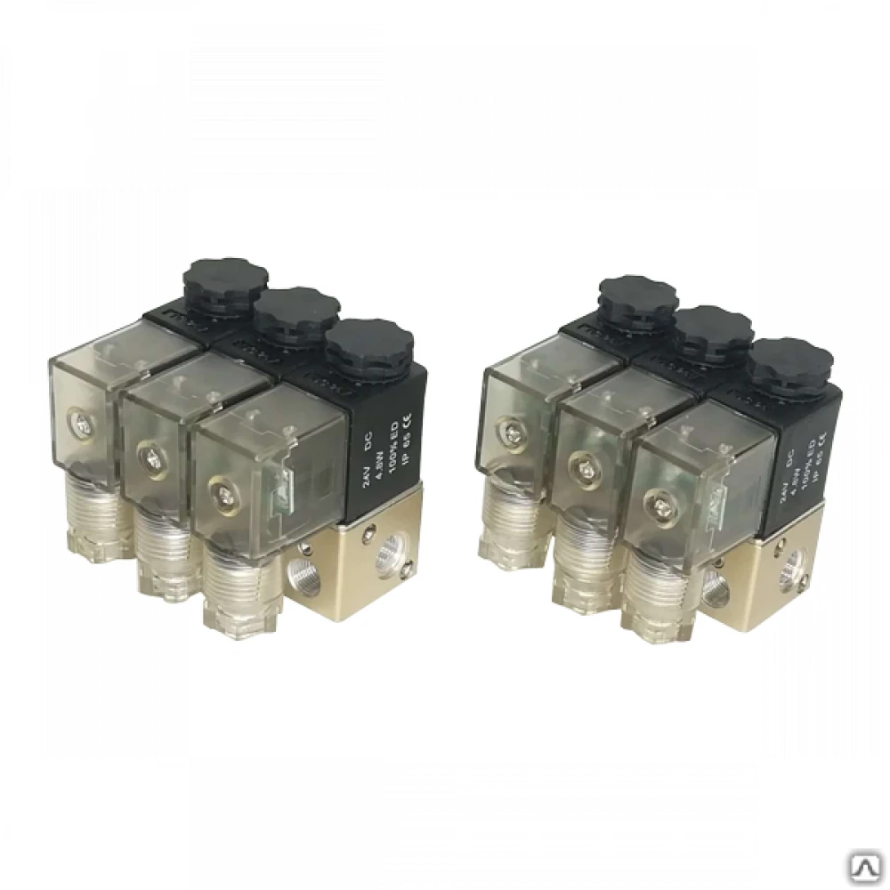 Пневмораспределитель с односторонним ЭМУ в сборе 3 места 3V1-06-3F AC220V 3/2