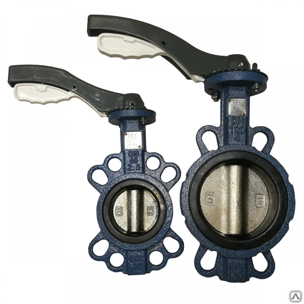 Затвор дископоворотный Ду40, диск НЖ, уплотнение EPDM+PTFE D671-16FC-40