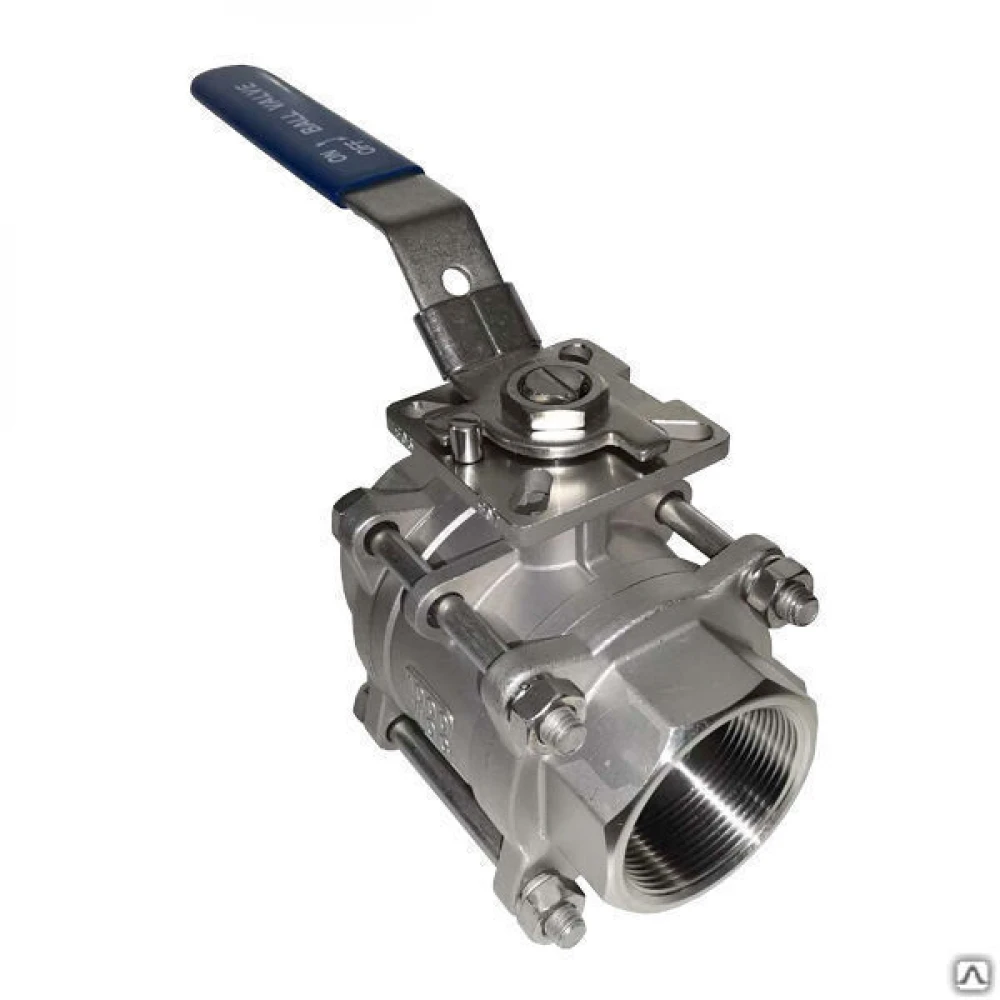 Кран шаровой полнопроходной треххсоставной 1 1/2" (Дн40) PN40, фланцевый с площадкой ISO5211, ШКФ-ПГС340304