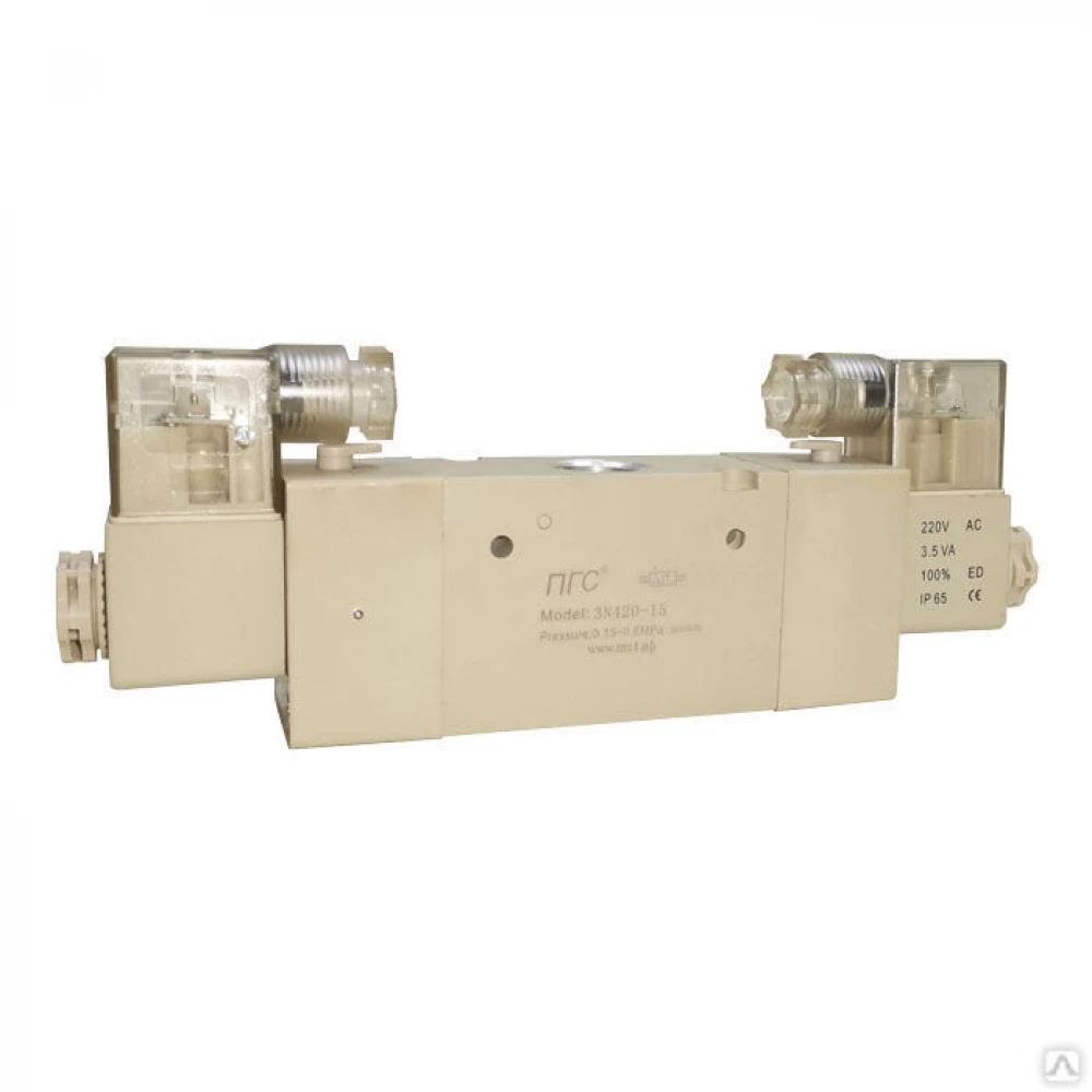 Пневмораспределитель с двухсторонним ЭМУ 3N320-08 DC24V 3/2