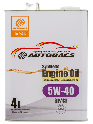 Масло моторное 5W40 AUTOBACS ENGINE OIL SP/CF 4л 