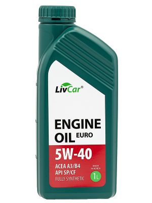 Масло моторное 5W40 LIVCAR Engine Oil EURO ACEA A3/B4 API SP 1лит 
