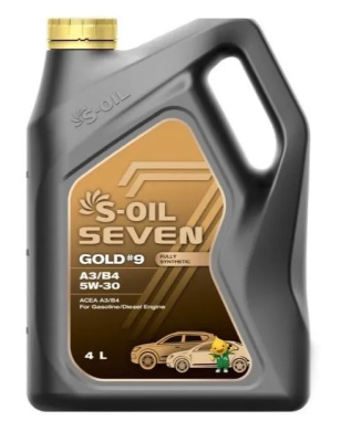 Масло S-OIL 7 5W30 GOLD 9 A3/B4 4л