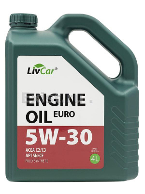 Масло 5W30 LIVCAR Engine Oil Euro ACEA C2/3 API SN/CF 4л