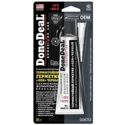 Герметик DoneDeal силиконовый (черный) 85гр