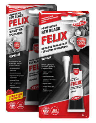 Герметик Felix силиконовый (черный) 32гр