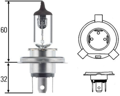 Лампа H4B 60/55W