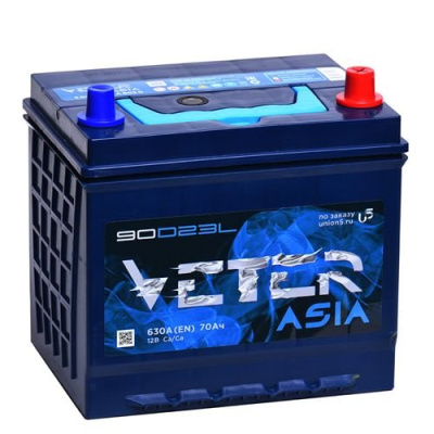 Аккумулятор VETER Asia 70/630 обр (-+)