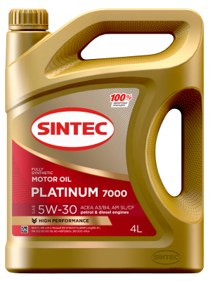 Масло SINTEC Platinum 7000 5W30 A3/B4 SL/CF 4л