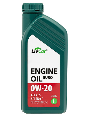 Масло моторное 0W20 LIVCAR Engine Oil Euro ACEA C5 API SN/CF 1лит 