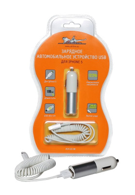 Зарядное устройство автомобильное USB для IPhone 5