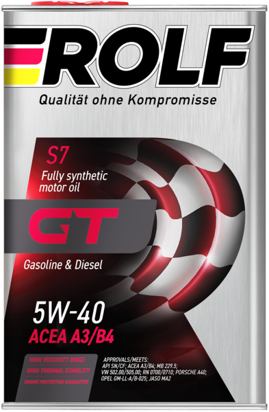 Масло Rolf GT 5W40 A3/B4 SN/CF 4л