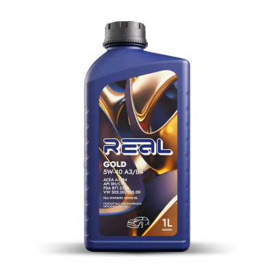 Масло моторное REAL GOLD 5W40 A3/B4 1L
