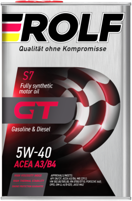 Масло Rolf GT 5W40 A3/B4 SN/CF 4л